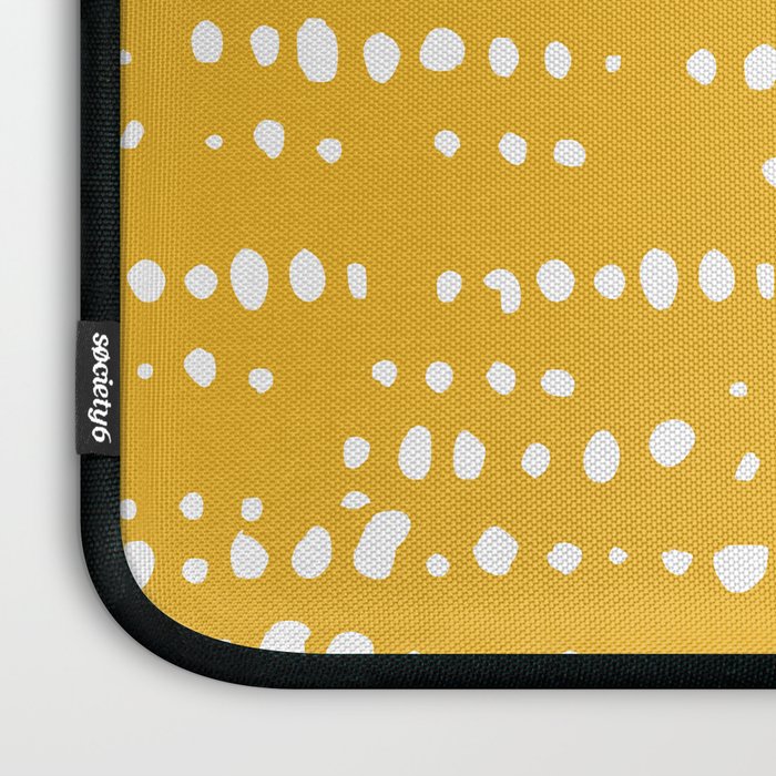 Abstract Spotted Pattern in Yellow Laptop Sleeve Gallery Image 3