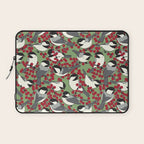 Chickadees & Winterberry Holly Laptop Sleeve Gallery Image 1