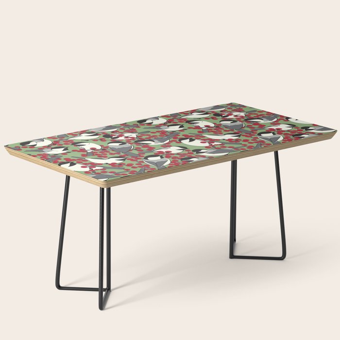 Chickadees & Winterberry Holly Coffee Table Gallery Image 1