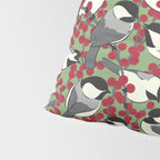 Chickadees & Winterberry Holly Pillow Sham Gallery Image 4