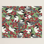 Chickadees & Winterberry Holly Jigsaw Puzzle Gallery Image 1