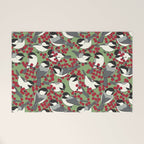 Chickadees & Winterberry Holly Welcome Mat Gallery Image 1