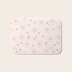 Make A Wish Dandelion Pattern in Pastel Pink & Peach Bath Mat Gallery Image 1