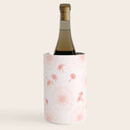 Make A Wish Dandelion Pattern in Pastel Pink & Peach Wine Chiller Gallery Image 1