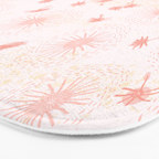 Make A Wish Dandelion Pattern in Pastel Pink & Peach Bath Mat Gallery Image 3