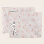 Make A Wish Dandelion Pattern in Pastel Pink & Peach Placemat Gallery Image 1