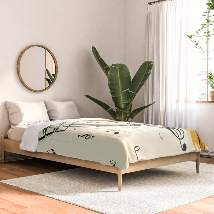 Abstract Minimal Musical Instrument 4 Comforter Gallery Image 2