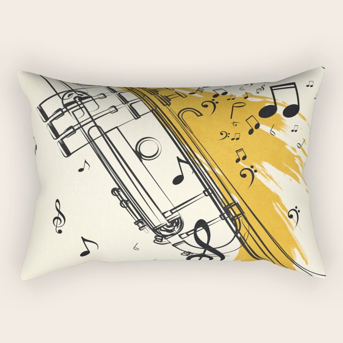 Abstract Minimal Musical Instrument 4 Rectangular Pillow Gallery Image 2