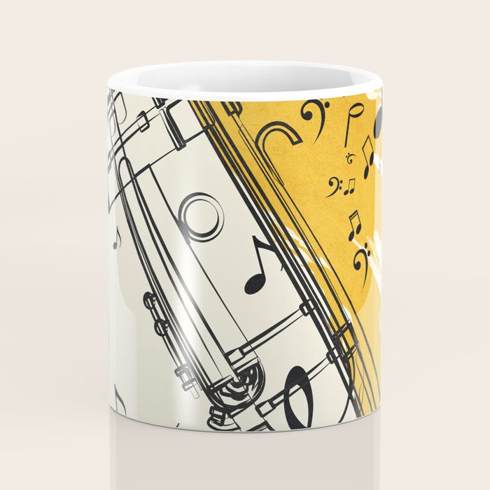 Abstract Minimal Musical Instrument 4 Coffee Mug Gallery Image 4