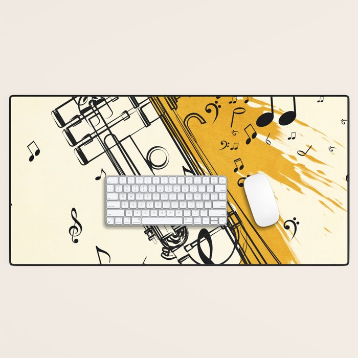 Abstract Minimal Musical Instrument 4 Desk Mat Gallery Image 1