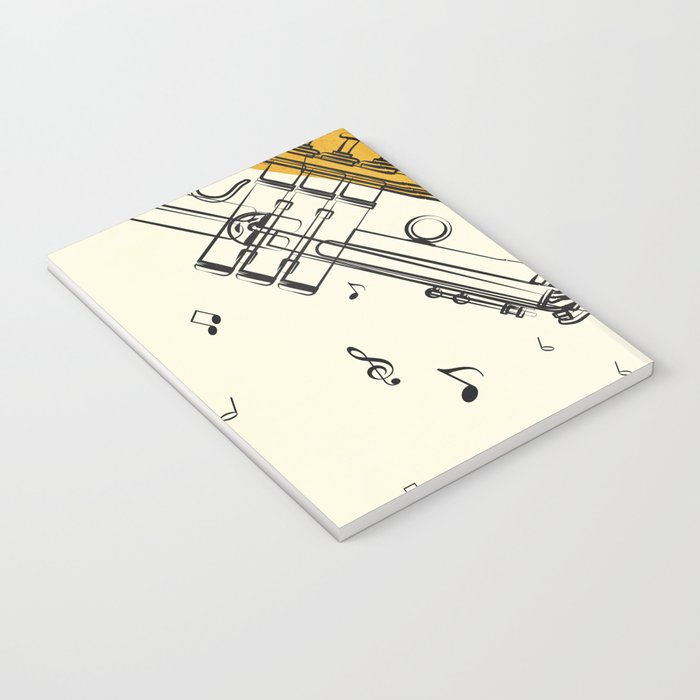 Abstract Minimal Musical Instrument 4 Notebook Gallery Image 3
