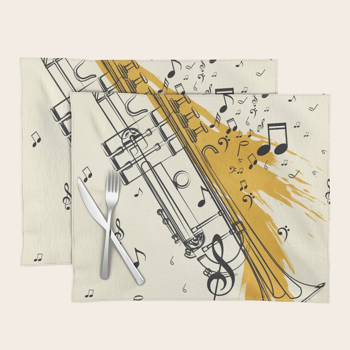Abstract Minimal Musical Instrument 4 Placemat Gallery Image 1