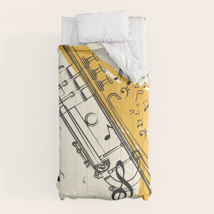 Abstract Minimal Musical Instrument 4 Comforter Gallery Image 5