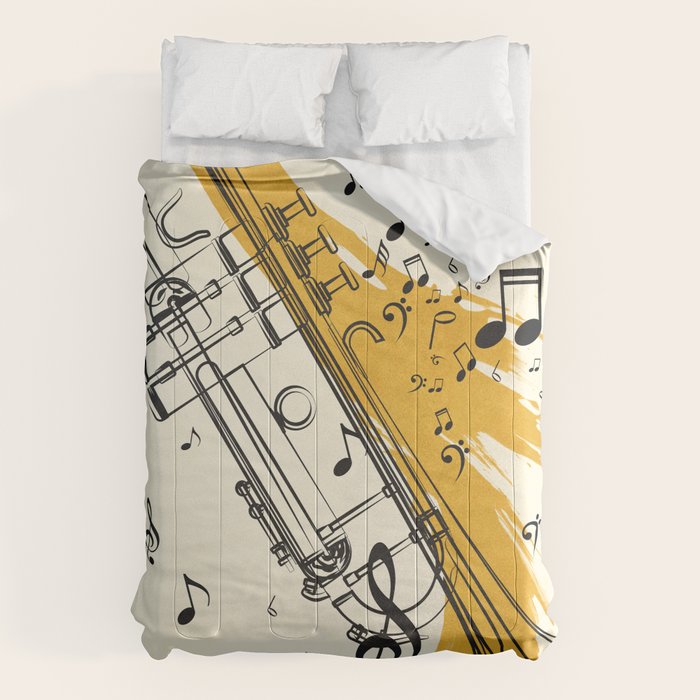 Abstract Minimal Musical Instrument 4 Comforter Gallery Image 6