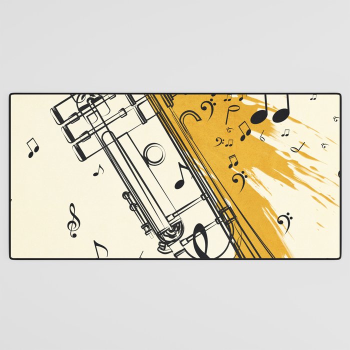 Abstract Minimal Musical Instrument 4 Desk Mat Gallery Image 3