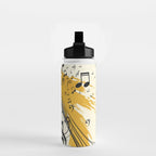 Abstract Minimal Musical Instrument 4 Water Bottle Gallery Image 2