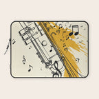Abstract Minimal Musical Instrument 4 Laptop Sleeve Gallery Image 1