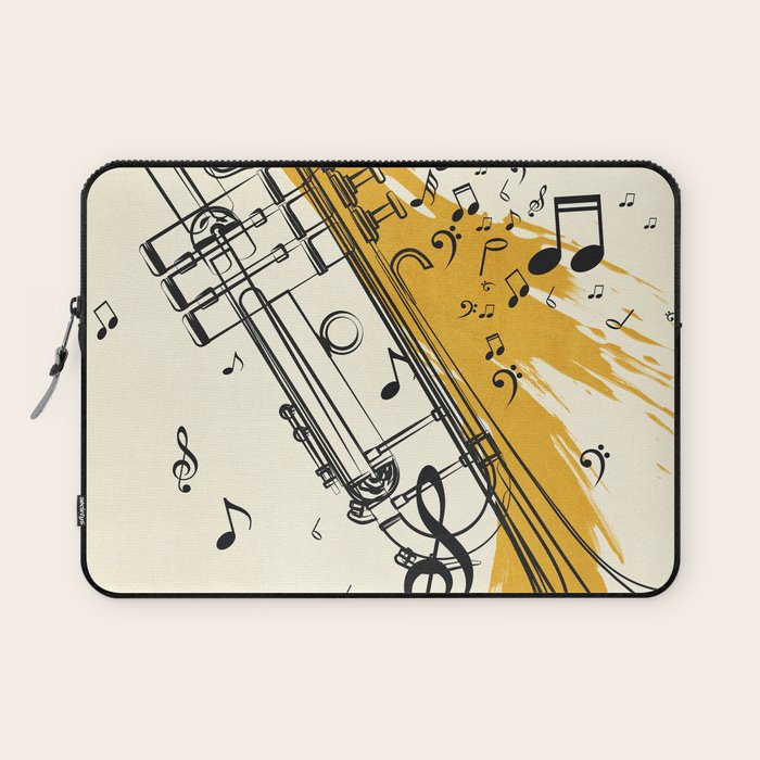 Abstract Minimal Musical Instrument 4 Laptop Sleeve Gallery Image 1