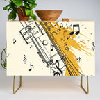 Abstract Minimal Musical Instrument 4 Credenza Gallery Image 1