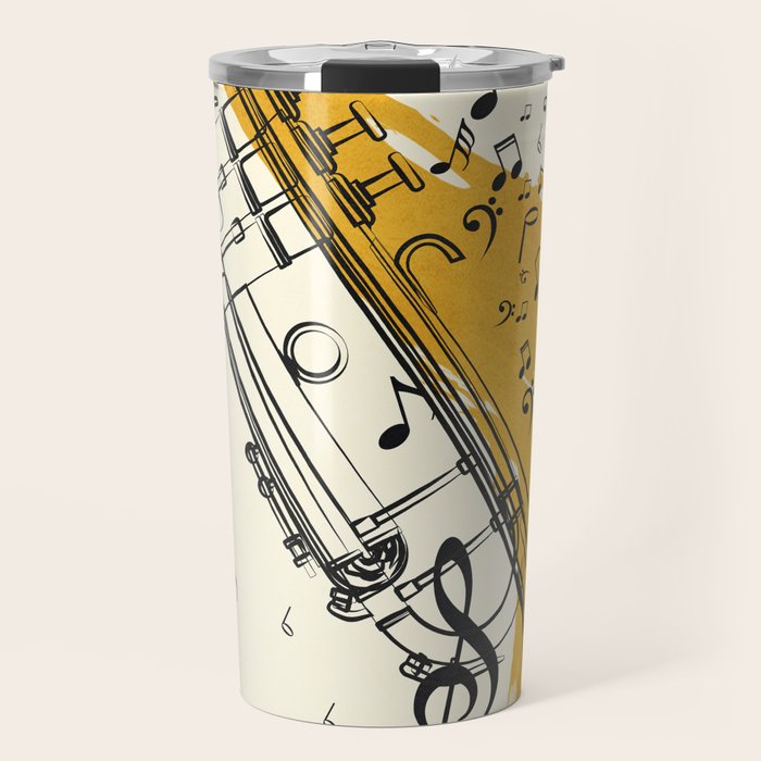 Abstract Minimal Musical Instrument 4 Travel Mug Gallery Image 1