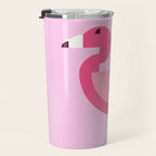 Geometric flamingo Travel Mug Gallery Image 3