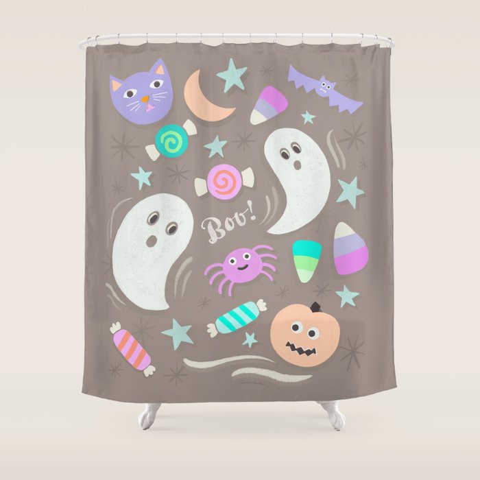 Halloween in Pastels Shower Curtain Gallery Image 1