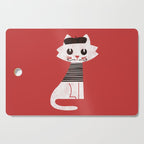 Mark the cat goes to Paris Cutting Board Gallery Image 1