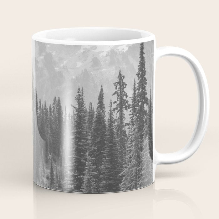 Escape to the Wilds - Black and White Nature Photography Coffee Mug Gallery Image 1