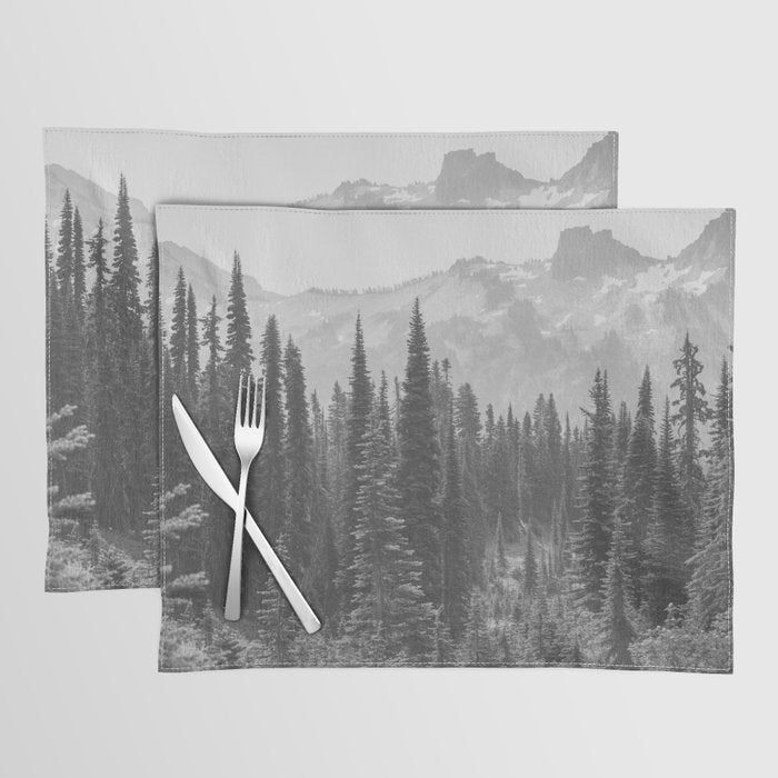 Escape to the Wilds - Black and White Nature Photography Placemat Gallery Image 1