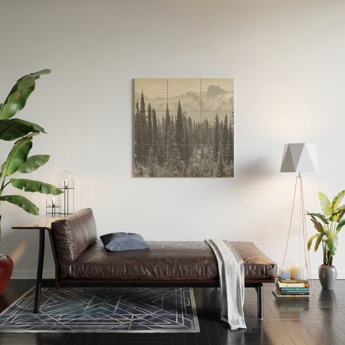 Escape to the Wilds - Black and White Nature Photography Wood Wall Art Gallery Image 2