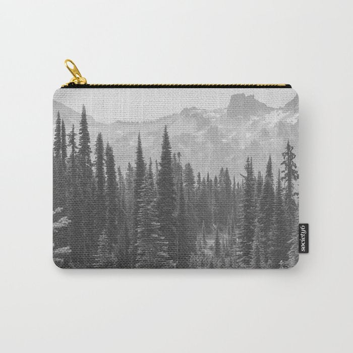Escape to the Wilds - Black and White Nature Photography Carry All Pouch Gallery Image 1