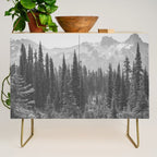 Escape to the Wilds - Black and White Nature Photography Credenza Gallery Image 1