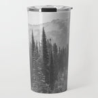 Escape to the Wilds - Black and White Nature Photography Travel Mug Gallery Image 1