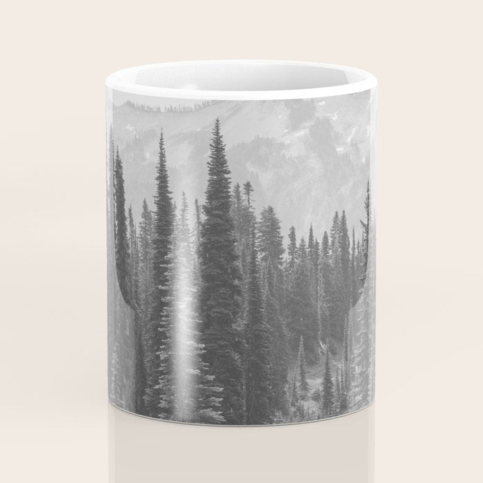 Escape to the Wilds - Black and White Nature Photography Coffee Mug Gallery Image 4