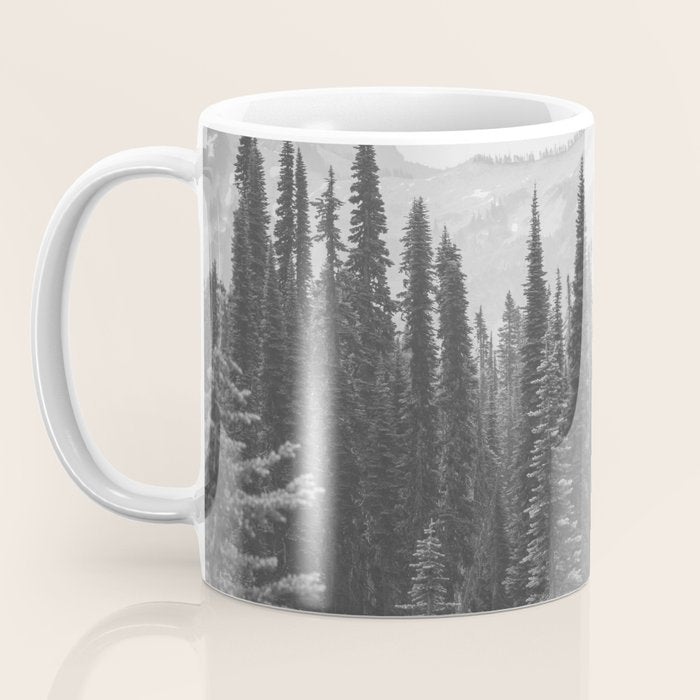 Escape to the Wilds - Black and White Nature Photography Coffee Mug Gallery Image 3