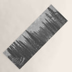Escape to the Wilds - Black and White Nature Photography Yoga Mat Gallery Image 1
