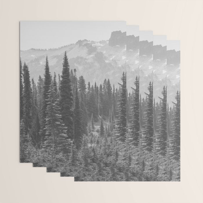 Escape to the Wilds - Black and White Nature Photography Wrapping Paper Gallery Image 3