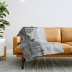 Escape to the Wilds - Black and White Nature Photography Throw Blanket Gallery Image 1