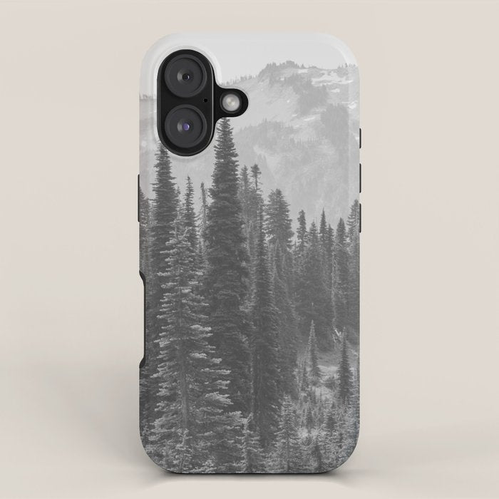 Escape to the Wilds - Black and White Nature Photography iPhone Case Gallery Image 1