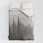 Escape to the Wilds - Black and White Nature Photography Duvet Cover Gallery Image 6