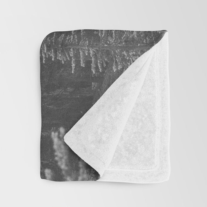 Escape to the Wilds - Black and White Nature Photography Throw Blanket Gallery Image 3