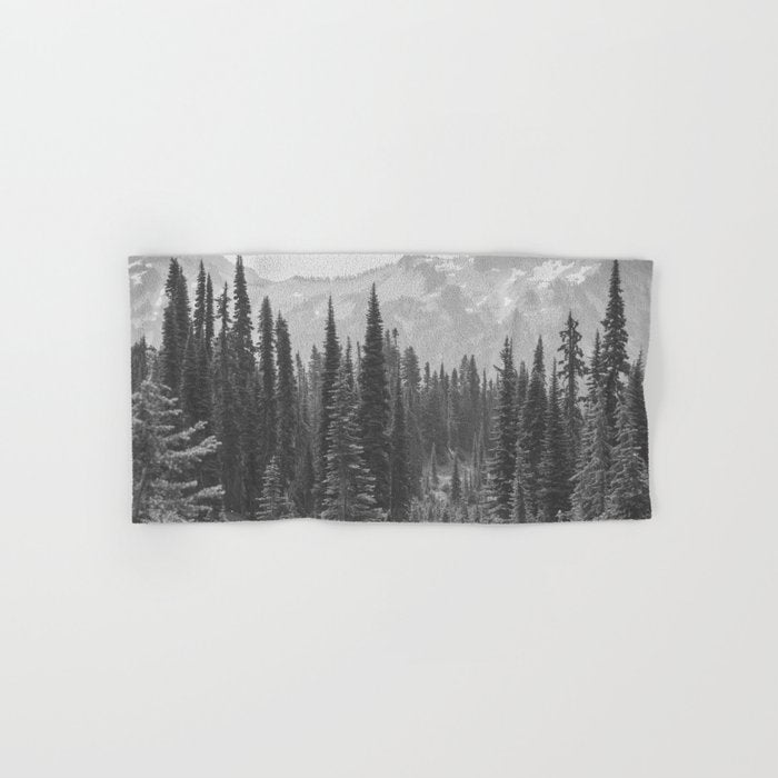 Escape to the Wilds - Black and White Nature Photography Bath Towel Gallery Image 1