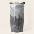 Escape to the Wilds - Black and White Nature Photography Travel Mug Gallery Image 2