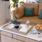 AEGEAN BOLD TICKING STRIPE JUTE Serving Tray Gallery Image 2