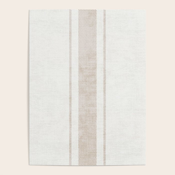 AEGEAN BOLD TICKING STRIPE JUTE Poster Gallery Image 4