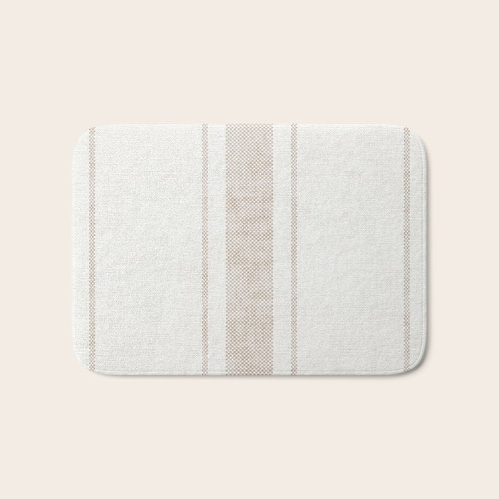 AEGEAN BOLD TICKING STRIPE JUTE Bath Mat Gallery Image 1