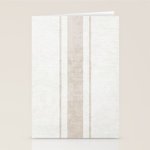 AEGEAN BOLD TICKING STRIPE JUTE Stationery Card Gallery Image 1