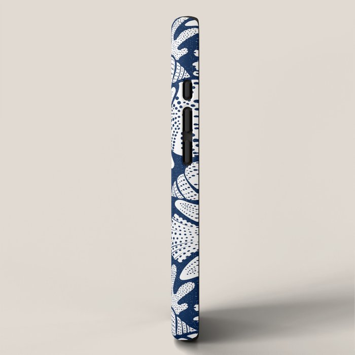 Ocean Floor Nautical Shells Navy Blue iPhone Case Gallery Image 2