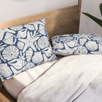 Ocean Floor Nautical Shells Navy Blue Pillow Sham Gallery Image 2