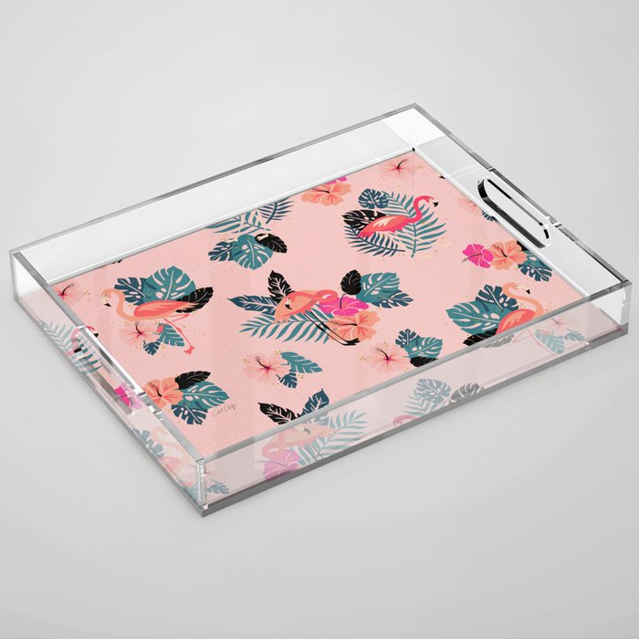 Tropical Flamingos - Pink Palette Acrylic Tray Gallery Image 1